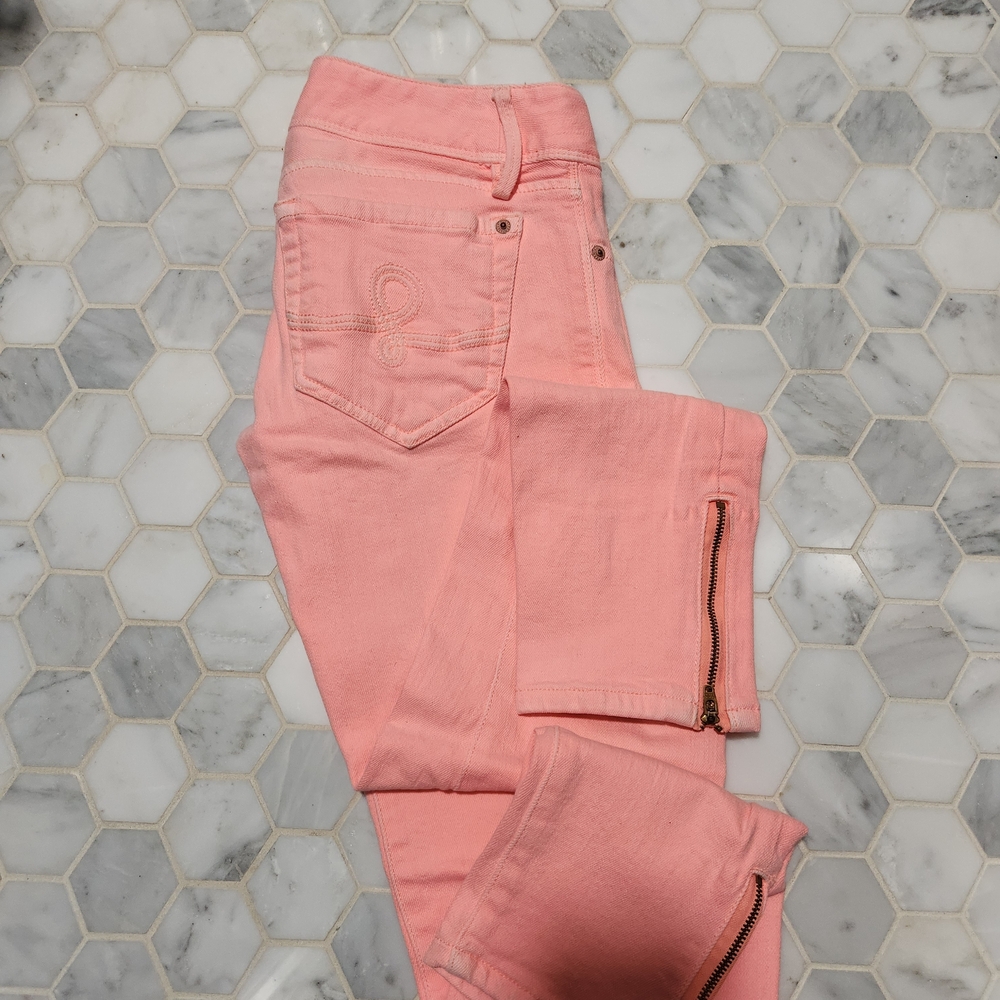 Lilly Pulitzer Coral Ankle Cropped Jeans Size 00